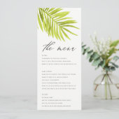 GROEN PALM LEAF WATERVERF FOLIAGE GOLD MENU (Staand voorkant)