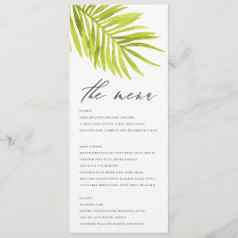 GROEN PALM LEAF WATERVERF FOLIAGE GOLD MENU