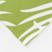 Groen palm leves regenwoud Monogram Fleece Deken (Hoek)