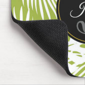 Groen palm leves regenwoud Monogram Muismat (Hoek)