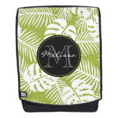 Groen palm leves regenwoud Monogram Rugtassen (Voorkant)