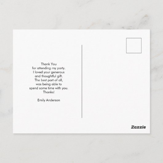 Groen palm leves regenwoud Pattern Dank u Briefkaart (Achterkant)