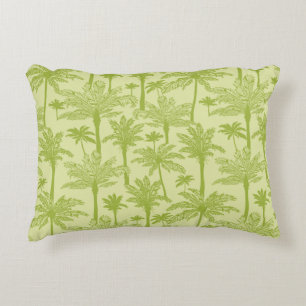Groen palm Trees Pattern Accent Kussen