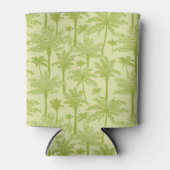 Groen palm Trees Pattern Blikjeskoeler (Voorkant)