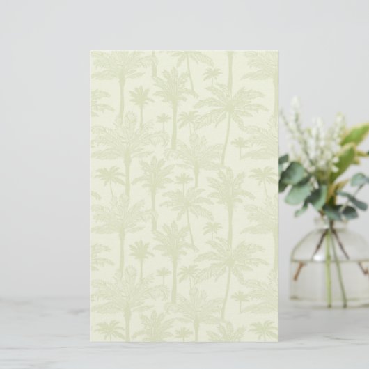 Groen palm Trees Pattern Briefpapier (Staand voorkant)