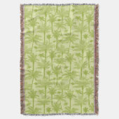 Groen palm Trees Pattern Deken (Voorkant Verticaal)