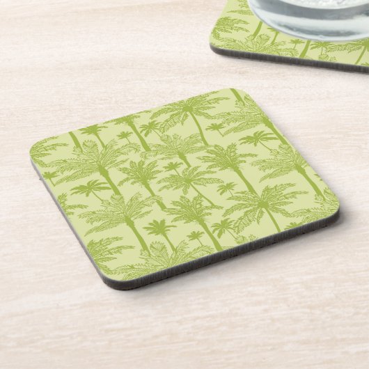 Groen palm Trees Pattern Drankjes Onderzetter (Linkerzijde)