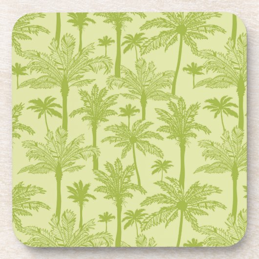 Groen palm Trees Pattern Drankjes Onderzetter (Voorkant)