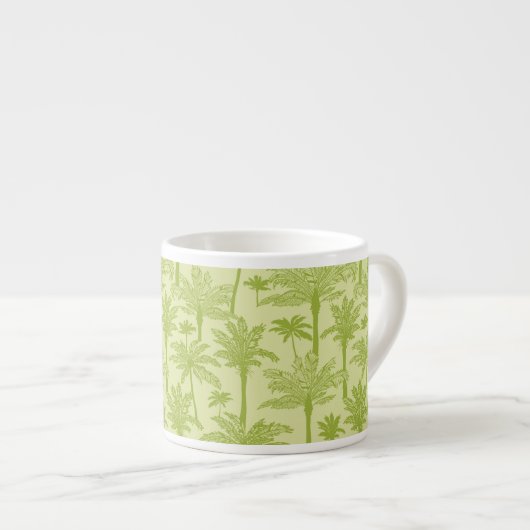 Groen palm Trees Pattern Espresso Kop (Voorkant rechts)