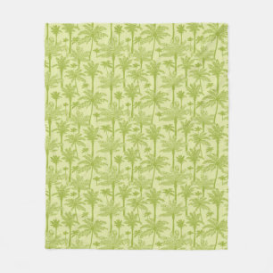 Groen palm Trees Pattern Fleece Deken