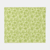 Groen palm Trees Pattern Fleece Deken (Voorkant (Horizontaal))