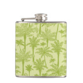 Groen palm Trees Pattern Heupfles (Voorkant)