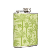 Groen palm Trees Pattern Heupfles (Rechts)