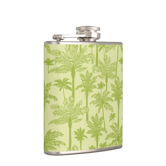 Groen palm Trees Pattern Heupfles (Rechts)
