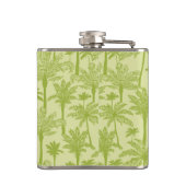 Groen palm Trees Pattern Heupfles (Achterkant)