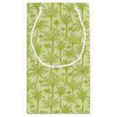Groen palm Trees Pattern Klein Cadeauzakje (Achterkant)