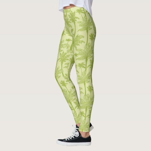 Groen palm Trees Pattern Leggings (Links)