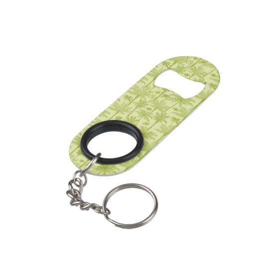 Groen palm Trees Pattern Mini Flessenopener (Achterkant Gekanteld)