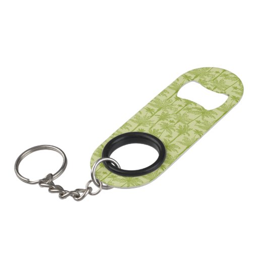 Groen palm Trees Pattern Mini Flessenopener (Voorkant Gekanteld)