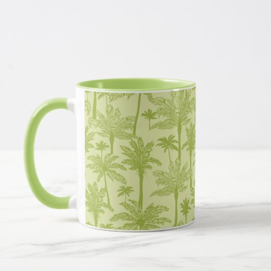 Groen palm Trees Pattern Mok (Links)