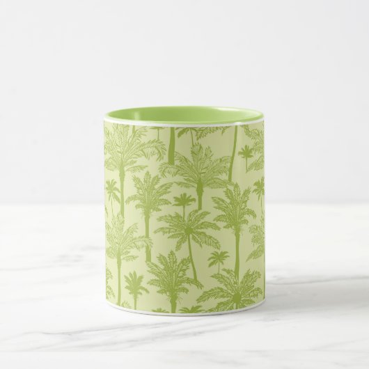 Groen palm Trees Pattern Mok (Midden)