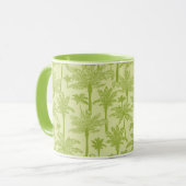 Groen palm Trees Pattern Mok (Voorkant links)