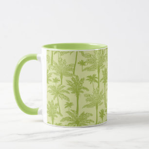 Groen palm Trees Pattern Mok