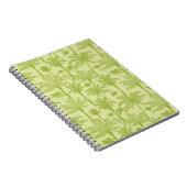 Groen palm Trees Pattern Notitieboek (Rechterzijde)