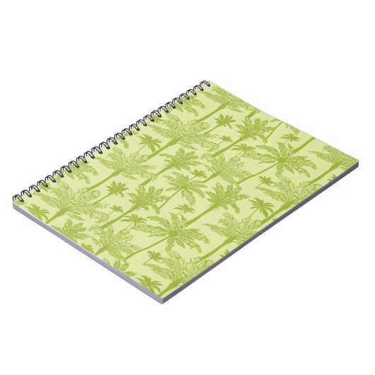 Groen palm Trees Pattern Notitieboek (Linkerzijde)