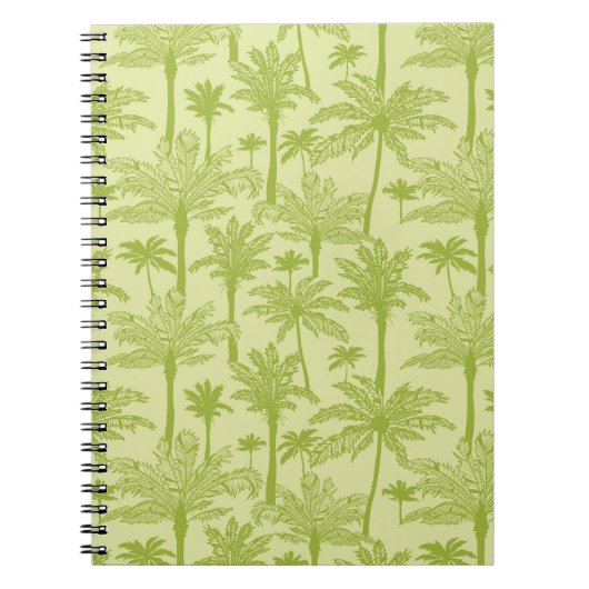 Groen palm Trees Pattern Notitieboek (Voorkant)