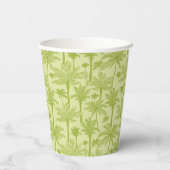Groen palm Trees Pattern Papieren Bekers (Achterkant)