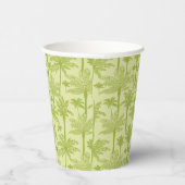 Groen palm Trees Pattern Papieren Bekers (Rechts)