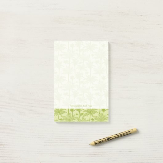 Groen palm Trees Pattern Post-it® Notes (Op bureau)