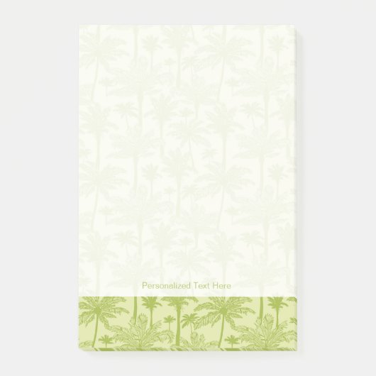 Groen palm Trees Pattern Post-it® Notes (Voorkant)