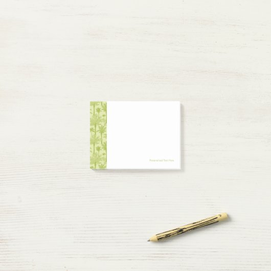 Groen palm Trees Pattern Post-it® Notes (Op bureau)