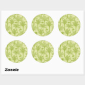 Groen palm Trees Pattern Ronde Sticker (Vel)