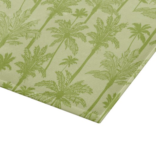 Groen palm Trees Pattern Snijplank (Hoek)