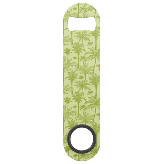 Groen palm Trees Pattern Speed Flessenopener (Voorkant)
