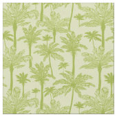 Groen palm Trees Pattern Stof (Close Up)