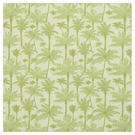 Groen palm Trees Pattern Stof (Swatch)