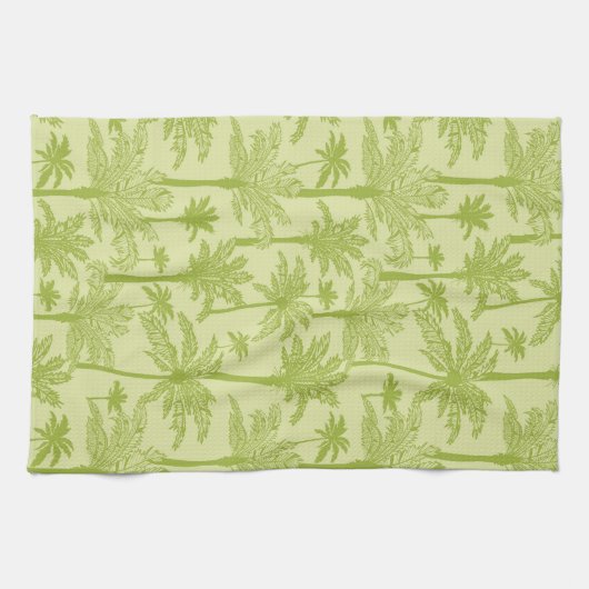 Groen palm Trees Pattern Theedoek (Horizontaal)