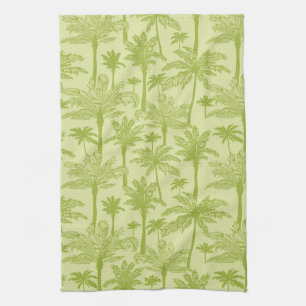 Groen palm Trees Pattern Theedoek