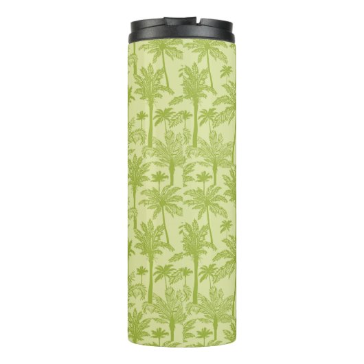 Groen palm Trees Pattern Thermosbeker (Achterkant)