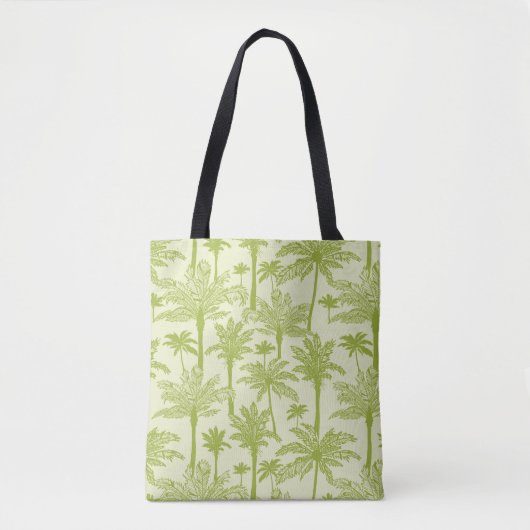 Groen palm Trees Pattern Tote Bag (Voorkant)