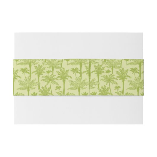 Groen palm Trees Pattern Uitnodigingen Wikkel (Achterkant Voorbeeld)
