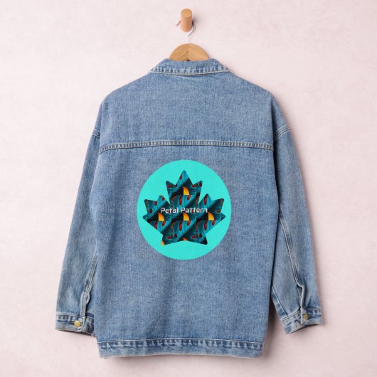 groen palmbladpatroon denim jacket (Hangar)