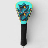 groen palmbladpatroon golfheadcover (Voorkant)