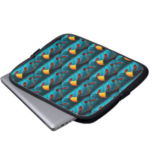 groen palmbladpatroon laptop sleeve