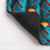 groen palmbladpatroon muismat (Hoek)