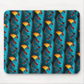 groen palmbladpatroon muismat (Voorkant)